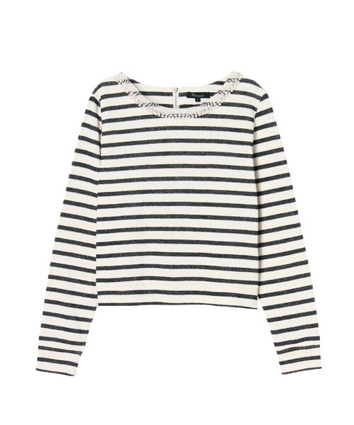 MERCURYDUO（マーキュリーデュオ）の「【LUX】 ビジュ付ボーダーTOPS（トップス・レディース・ミックス・F）」の10枚目の写真