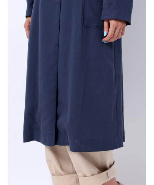 MYSELF ABAHOUSE（マイセルフアバハウス）の「レーヨンツイルドレストレンチ【予約】（ジャケット/アウター・レディース・ベージュ/ネイビー・F）」の10枚目の写真