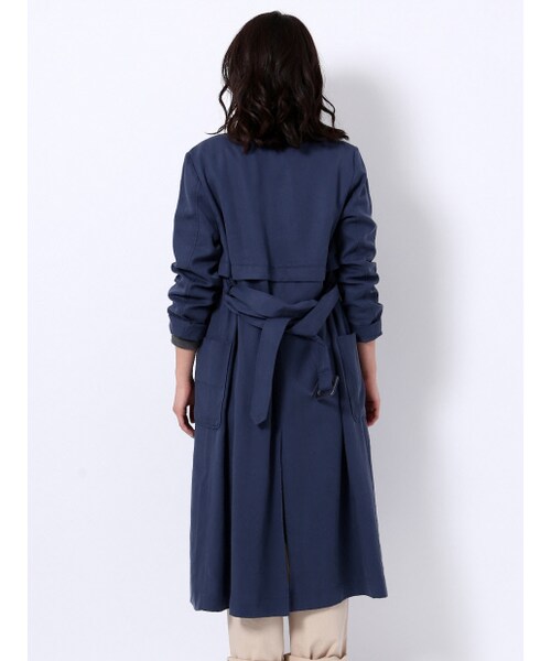 MYSELF ABAHOUSE（マイセルフアバハウス）の「レーヨンツイルドレストレンチ【予約】（ジャケット/アウター・レディース・ベージュ/ネイビー・F）」の5枚目の写真