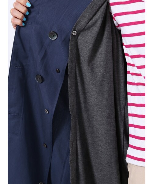 MYSELF ABAHOUSE（マイセルフアバハウス）の「レーヨンツイルドレストレンチ【予約】（ジャケット/アウター・レディース・ベージュ/ネイビー・F）」の11枚目の写真