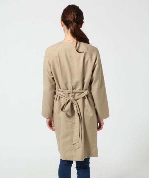 GLOBAL WORK（グローバルワーク）の「【WEB限定先行予約】ニュアンストレンチコート（ジャケット/アウター・レディース・ベージュ52/カーキ75/ネイビー88・S/Ｍ/Ｌ）」の9枚目の写真