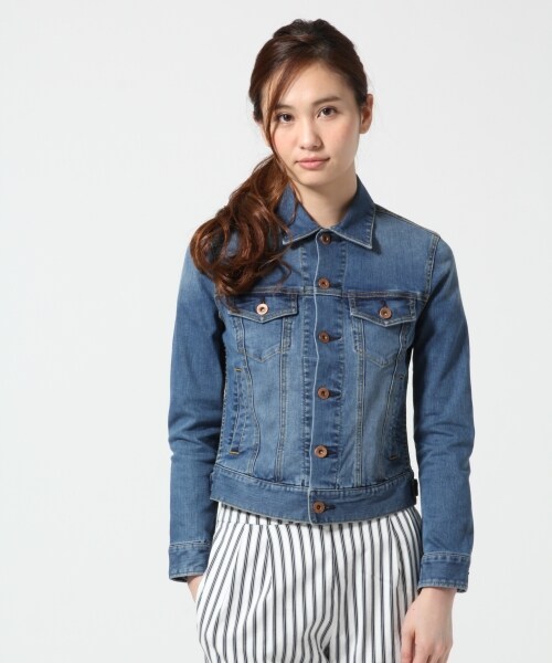 GLOBAL WORK（グローバルワーク）の「【WEB限定先行予約】Ｇジャン１５ＳＳ（ジャケット/アウター・レディース・ブルー86/ネイビー89・Ｍ/Ｌ）」の3枚目の写真