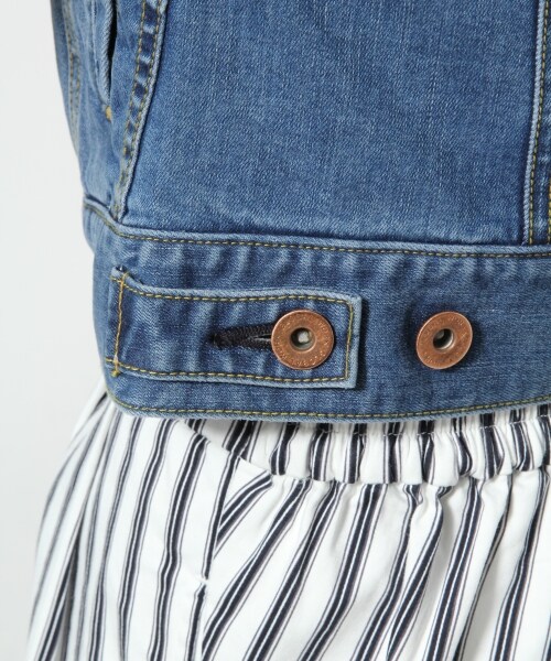 GLOBAL WORK（グローバルワーク）の「【WEB限定先行予約】Ｇジャン１５ＳＳ（ジャケット/アウター・レディース・ブルー86/ネイビー89・Ｍ/Ｌ）」の11枚目の写真