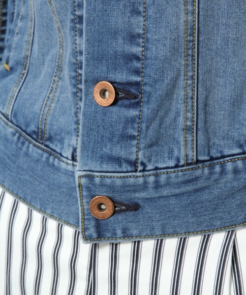 GLOBAL WORK（グローバルワーク）の「【WEB限定先行予約】Ｇジャン１５ＳＳ（ジャケット/アウター・レディース・ブルー86/ネイビー89・Ｍ/Ｌ）」の10枚目の写真