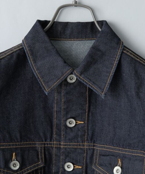 JEANASIS（ジーナシス）の「【先行予約】BASIC Gジャン（ジャケット/アウター・レディース・インディゴブルー/ダークインディゴブルー・FREE）」の4枚目の写真