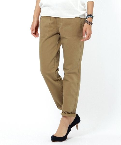 BARNYARDSTORM(バンヤードストーム)の「【先行予約】ミリタリーポケットパンツ(パンツ・レディース・ベージュ/カーキ/ネイビー・0/1/2)」の1枚目の写真