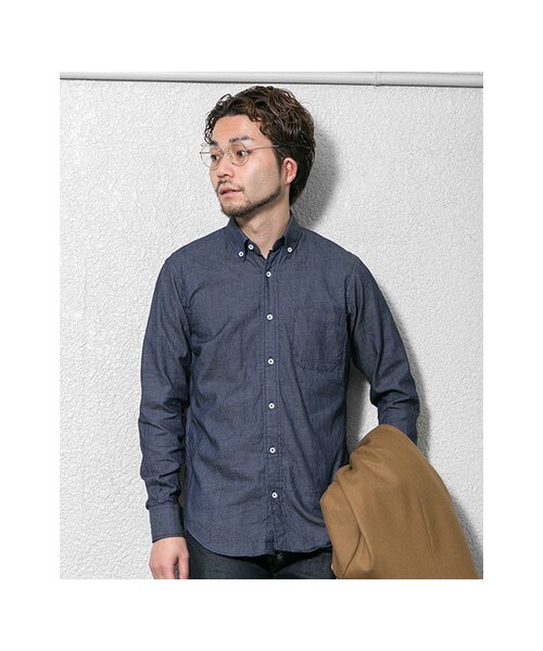 URBAN RESEARCH(アーバンリサーチ)の「DENIMADE デニムシャツ OW(トップス・メンズ・INDIGO・S/M/L)」の2枚目の写真
