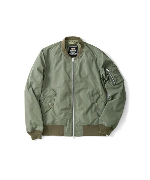 URBAN RESEARCH(アーバンリサーチ)の「ALPHA×URBAN RESEARCH iD 別注MA-1ジャケット(ジャケット/アウター・メンズ・NAVY/KHAKI/WHITE・S/M/L)」の3枚目の写真