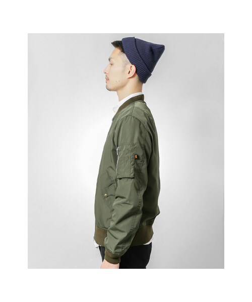 URBAN RESEARCH(アーバンリサーチ)の「ALPHA×URBAN RESEARCH iD 別注MA-1ジャケット(ジャケット/アウター・メンズ・NAVY/KHAKI/WHITE・S/M/L)」の11枚目の写真