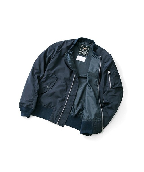 URBAN RESEARCH(アーバンリサーチ)の「ALPHA×URBAN RESEARCH iD 別注MA-1ジャケット(ジャケット/アウター・メンズ・NAVY/KHAKI/WHITE・S/M/L)」の14枚目の写真