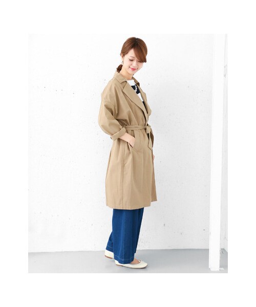 URBAN RESEARCH DOORS（アーバンリサーチドアーズ）の「コットンワイドビッグコート（ジャケット/アウター・レディース・BEIGE/KHAKI/NAVY・one）」の15枚目の写真
