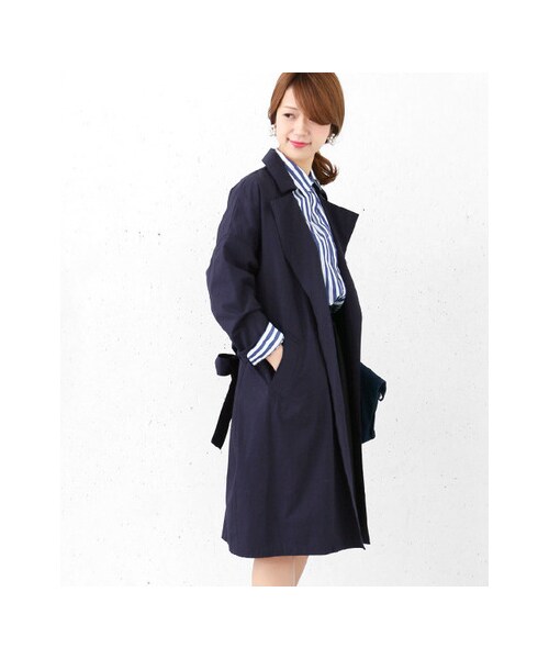 URBAN RESEARCH DOORS（アーバンリサーチドアーズ）の「コットンワイドビッグコート（ジャケット/アウター・レディース・BEIGE/KHAKI/NAVY・one）」の8枚目の写真