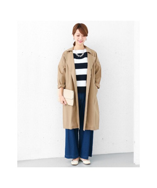 URBAN RESEARCH DOORS（アーバンリサーチドアーズ）の「コットンワイドビッグコート（ジャケット/アウター・レディース・BEIGE/KHAKI/NAVY・one）」の12枚目の写真