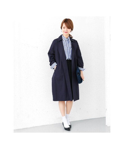 URBAN RESEARCH DOORS（アーバンリサーチドアーズ）の「コットンワイドビッグコート（ジャケット/アウター・レディース・BEIGE/KHAKI/NAVY・one）」の7枚目の写真