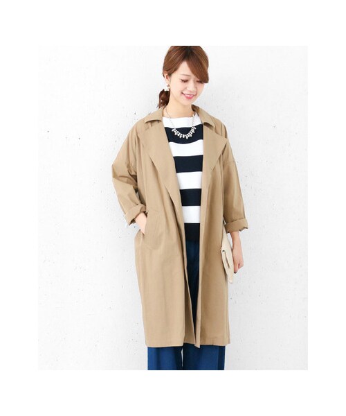 URBAN RESEARCH DOORS（アーバンリサーチドアーズ）の「コットンワイドビッグコート（ジャケット/アウター・レディース・BEIGE/KHAKI/NAVY・one）」の13枚目の写真