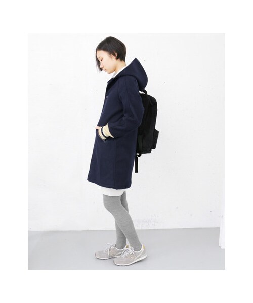 URBAN RESEARCH DOORS(アーバンリサーチドアーズ)の「SKOOKUM LONG HOOD COAT(ジャケット/アウター・レディース・CAMEL/NAVY・32)」の4枚目の写真