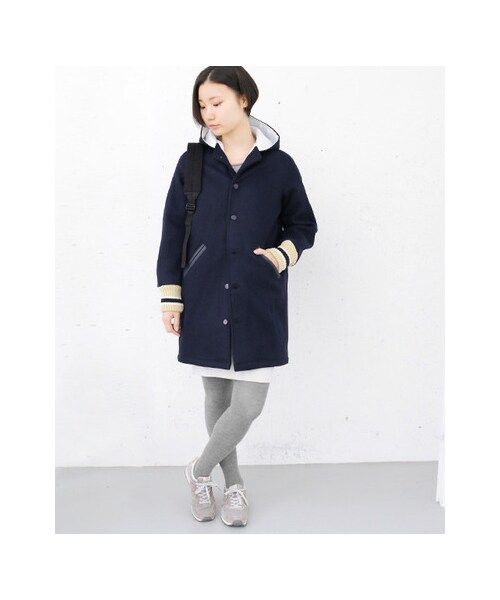 URBAN RESEARCH DOORS(アーバンリサーチドアーズ)の「SKOOKUM LONG HOOD COAT(ジャケット/アウター・レディース・CAMEL/NAVY・32)」の3枚目の写真