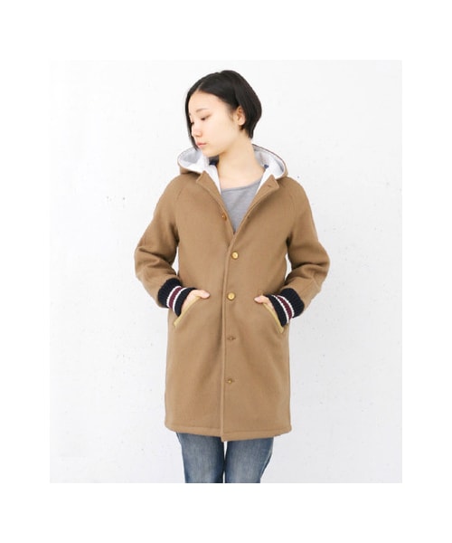 URBAN RESEARCH DOORS(アーバンリサーチドアーズ)の「SKOOKUM LONG HOOD COAT(ジャケット/アウター・レディース・CAMEL/NAVY・32)」の9枚目の写真