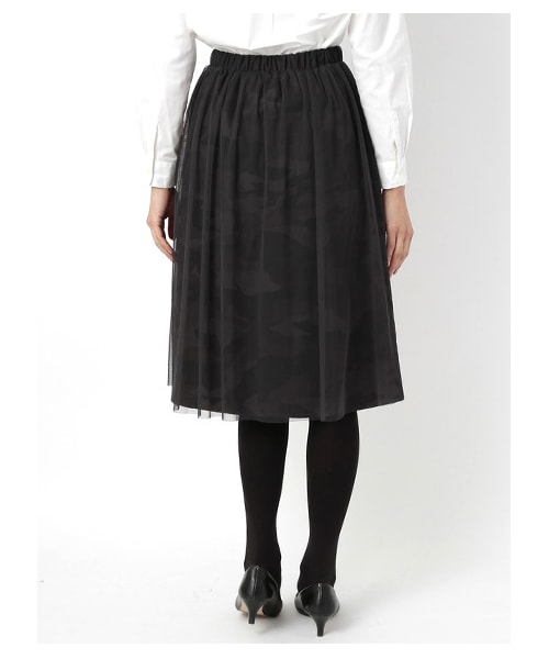 SEVENDAYS=SUNDAY（セブンデイズサンデイ）の「・迷彩プリント チュールスカート（スカート・レディース・カーキ/ネイビー・M/L）」の5枚目の写真