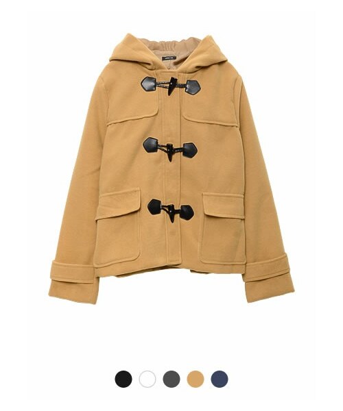 Re Edit リエディ の メルトン生地ショート丈ダッフルコート ジャケット アウター Wear