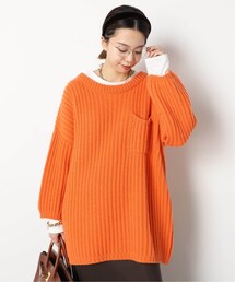 MUSE de Deuxieme classe（ミューズデドゥーズィエムクラス）の「《予約》Ely RIB Sweater（トップス）」