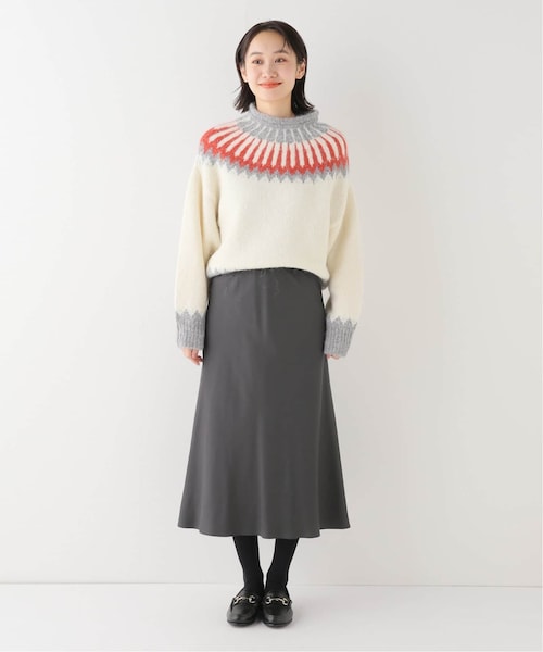 IENA(イエナ)の「サテンバイヤススカート(その他・グレー/34/36/38)」の3枚目の写真