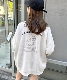 OLIVE des OLIVE | 【WEB限定カラーあり】バックプリントDOGチュニックスウェット(スウェット)