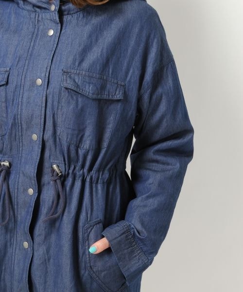 Heather（ヘザー）の「デニム２ＷＡＹフィールドパーカー（ジャケット/アウター・レディース・ケミカル/ネイビー・FREE）」の6枚目の写真