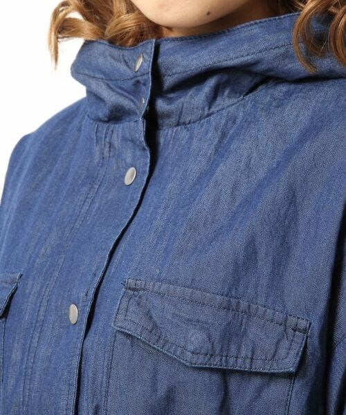 Heather（ヘザー）の「デニム２ＷＡＹフィールドパーカー（ジャケット/アウター・レディース・ケミカル/ネイビー・FREE）」の5枚目の写真