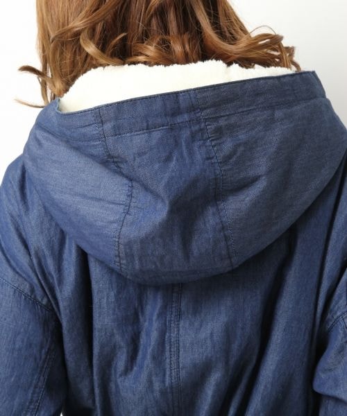 Heather（ヘザー）の「デニム２ＷＡＹフィールドパーカー（ジャケット/アウター・レディース・ケミカル/ネイビー・FREE）」の11枚目の写真