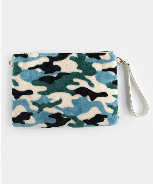 DHOLIC（ディーホリック）の「フェイクファークラッチバッグ（クラッチバッグ・レディース・ヒョウ柄/マルチトーン/ホワイトアイボリー/部rsッく・one）」の4枚目の写真