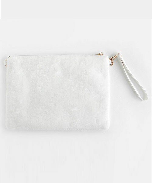 DHOLIC（ディーホリック）の「フェイクファークラッチバッグ（クラッチバッグ・レディース・ヒョウ柄/マルチトーン/ホワイトアイボリー/部rsッく・one）」の2枚目の写真