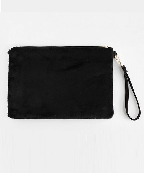 DHOLIC（ディーホリック）の「フェイクファークラッチバッグ（クラッチバッグ・レディース・ヒョウ柄/マルチトーン/ホワイトアイボリー/部rsッく・one）」の3枚目の写真