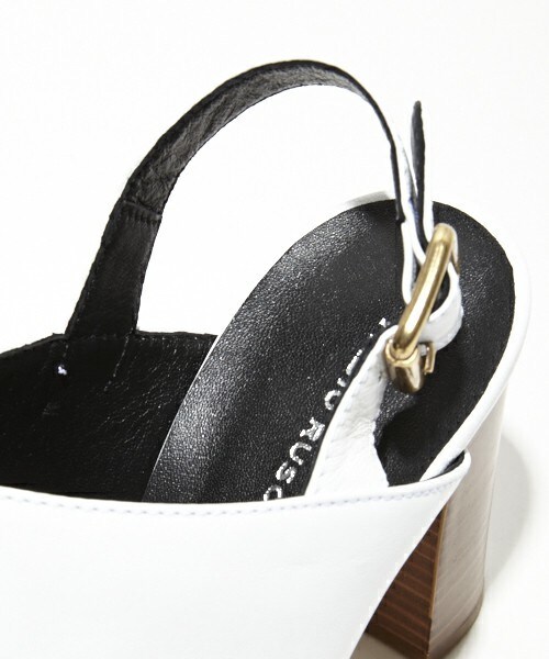 FABIO RUSCONI（ファビオルスコーニ）の「FABIO RUSCONI 『LAU』 スタックドヒールサンダル（サンダル・レディース・ホワイト/ブラック・36/37/38/39）」の11枚目の写真