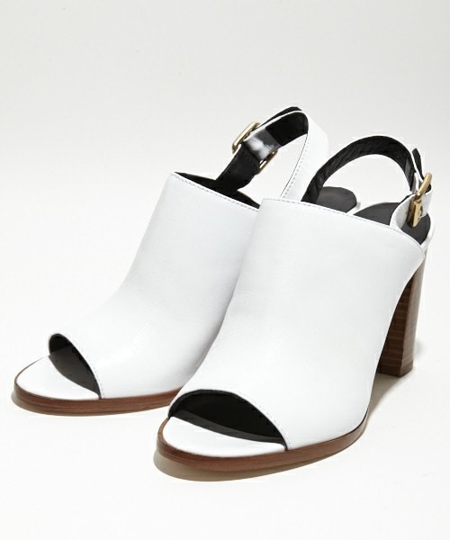 FABIO RUSCONI（ファビオルスコーニ）の「FABIO RUSCONI 『LAU』 スタックドヒールサンダル（サンダル・レディース・ホワイト/ブラック・36/37/38/39）」の3枚目の写真
