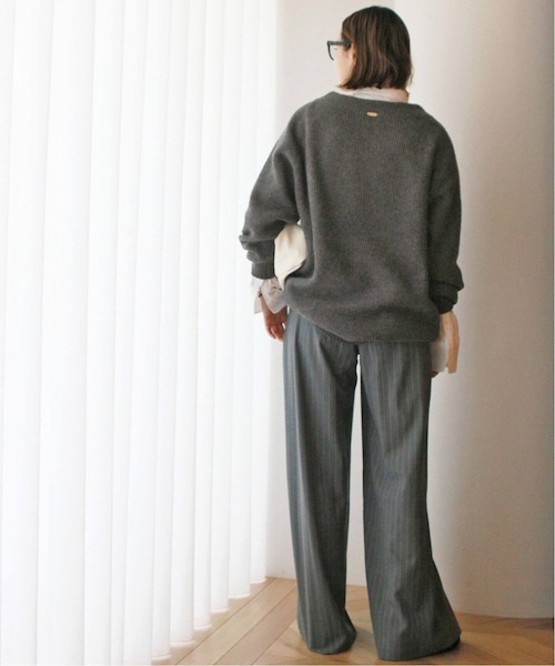 【タグ付き未使用品✨】ドゥーズィエムクラス　OLBIAアゼプルオーバー　黒　秋冬 Deuxieme Classe（ドゥーズィエムクラス）の「*OLBIAアゼVネック プル