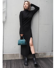 EVRIS | ディープスリットロングニットワンピース(ワンピース)