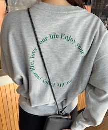 PUAL CE CIN（ピュアルセシン）の「【WEB限定】ワンポイントロゴ刺繍スウェット（Tシャツ/カットソー）」