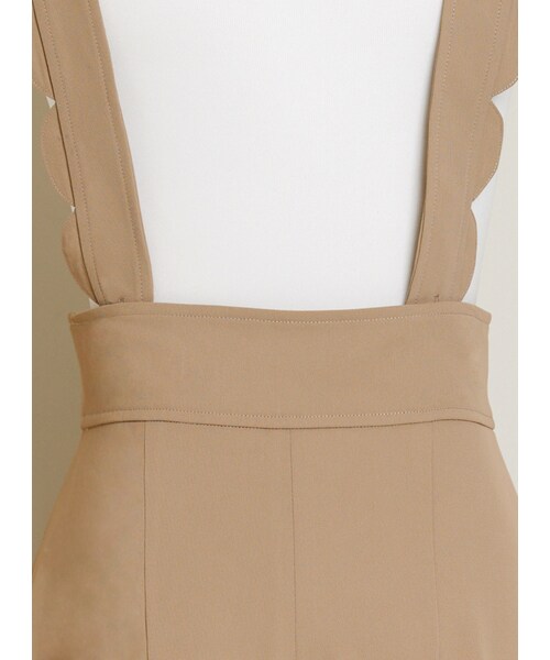 Marjorie（マージョリー）の「和平之丘，花瓣造型修身腰封吊帶褲（パンツ・レディース・卡其/深藍・XS/S/M）」の10枚目の写真