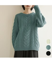 and it_（アンドイット）の「アクリルウールケーブルニット M L（その他）」