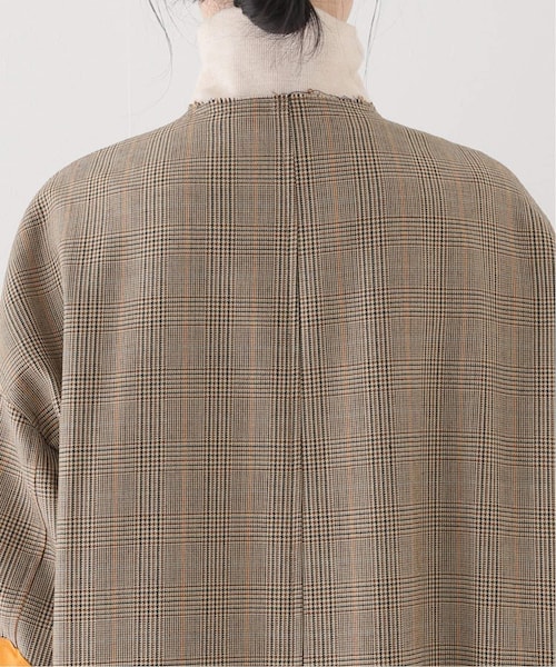 極美品　INSCRIRE アンスクリア　グレンチェックカラーレスジャケット IENA（イエナ）の「【INSCRIRE/アンスクリア】GLEN CHECKジャケット