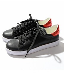 imvely | バイカラーレースアップスニーカー(スニーカー)