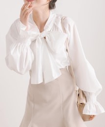 OLIVE des OLIVE | ダブルフロントボウタイガーリーブラウス(シャツ/ブラウス)