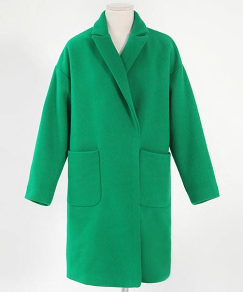 DHOLIC（ディーホリック）の「ビビットカラーオーバーコート（その他アウター・レディース・ブラック/グリーン/レッド・free）」の2枚目の写真