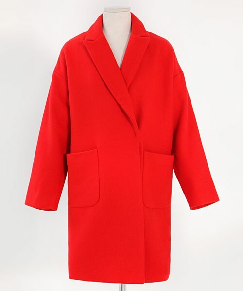 DHOLIC（ディーホリック）の「ビビットカラーオーバーコート（その他アウター・レディース・ブラック/グリーン/レッド・free）」の3枚目の写真