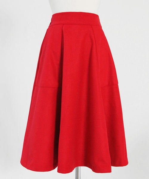 DHOLIC（ディーホリック）の「ビビットカラーミモレ丈フレアスカート（スカート・レディース・ブルー/グレー/ブラック/ベージュ/レッド・free）」の5枚目の写真