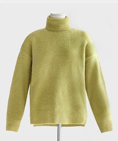 DHOLIC（ディーホリック）の「7colorタートルニットトップス（ニット/セーター・レディース・レッド/オリーブグリーン/ライトベージュ/ベージュ/ブラックグレー/ブラック/グレー・free/ｆree）」の7枚目の写真