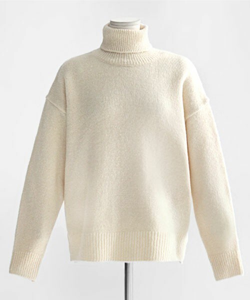 DHOLIC（ディーホリック）の「7colorタートルニットトップス（ニット/セーター・レディース・レッド/オリーブグリーン/ライトベージュ/ベージュ/ブラックグレー/ブラック/グレー・free/ｆree）」の5枚目の写真