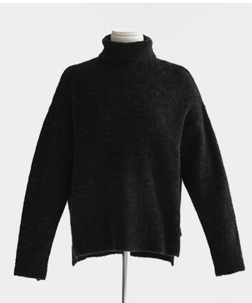 DHOLIC（ディーホリック）の「7colorタートルニットトップス（ニット/セーター・レディース・レッド/オリーブグリーン/ライトベージュ/ベージュ/ブラックグレー/ブラック/グレー・free/ｆree）」の3枚目の写真