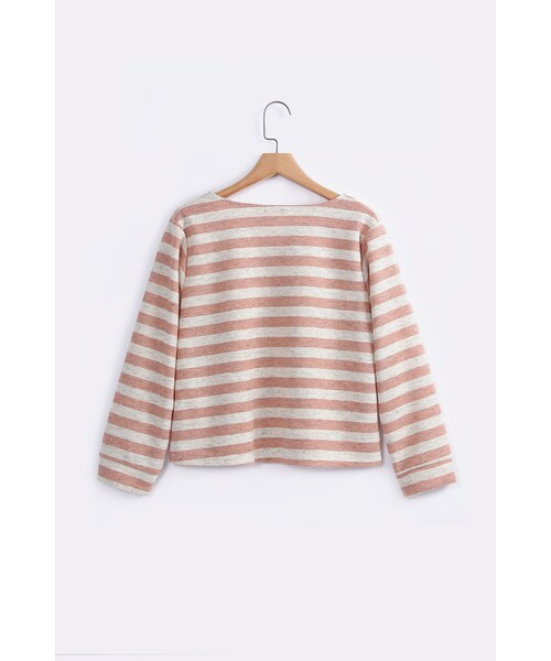 ORENDA（オレンダ）の「混色條紋好搭厚實上衣（トップス・レディース・粉色/藍/灰・F）」の2枚目の写真